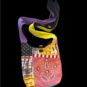 Vibrant Patchwork Shoulder Bag